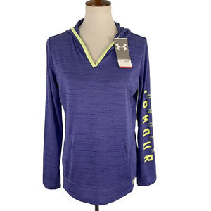 NWT Under Armour Girls Youth XL Long Sleeve Logo T-shirt Hoodie Loose Fit